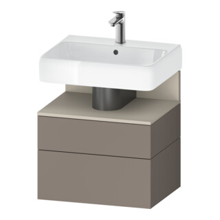 Duravit Meuble sous lavabo Qatego 59x47x59 cm, porte, 1 tiroir, niche intégrée