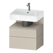 Duravit Meuble sous lavabo Qatego 59x47x59 cm, porte coulissante, 1 tiroir, avec niche-1