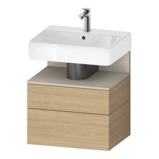 Duravit Meuble sous lavabo Qatego 59x47x59 cm, T avec E N, 1 porte, 1 tiroir