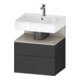 Duravit Meuble sous-lavabo Qatego 59x47x59 cm, T avec poignées, 1 porte, 1 tiroir-1