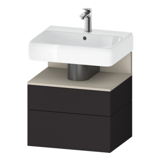 Duravit Meuble sous lavabo Qatego 59x47x59 cm, T avec porte, 1 tiroir