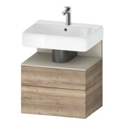Duravit Meuble sous-lavabo Qatego 59x47x59 cm, T avec porte, 1 tiroir, avec niche-1