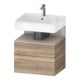 Duravit Meuble sous-lavabo Qatego 59x47x59 cm, T avec porte, 1 tiroir, avec niches-1