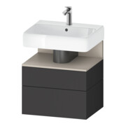 Duravit Meuble sous lavabo Qatego 59x47x59 cm, T avec trou robinet, 1 porte, avec niche-1