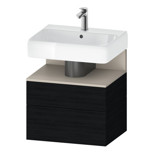 Duravit Meuble sous lavabo Qatego 59x47x59 cm, T m/E s, 1 porte, avec niches
