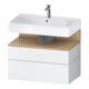Duravit Meuble sous lavabo Qatego 79x47x59 cm, blanc, 1 porte, avec poignée-1