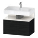 Duravit Meuble sous-lavabo Qatego 79x47x59 cm, blanc brillant/œuf, 1 porte, 1 tiroir-1