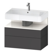 Duravit Meuble sous-lavabo Qatego 79x47x59 cm, blanc/gris, 1 porte, 1 tiroir-1