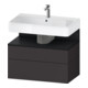 Duravit Meuble sous-lavabo Qatego 79x47x59 cm, blanc/gris, 1 porte, 1 tiroir-1