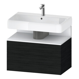 Duravit Meuble sous lavabo Qatego 79x47x59 cm, blanc mat, 1 porte, 1 tiroir