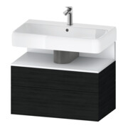 Duravit Meuble sous lavabo Qatego 79x47x59 cm, blanc mat, 1 porte, 1 tiroir-1
