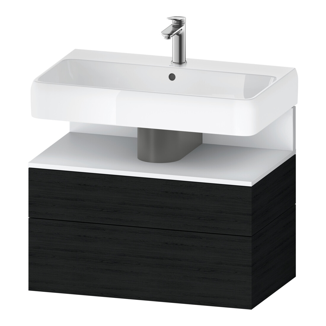 Duravit Meuble sous lavabo Qatego 79x47x59 cm, blanc mat, 1 porte, 1 tiroir