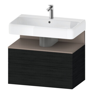 Duravit Meuble sous lavabo Qatego 79x47x59 cm, blanc mat, 1 porte, 1 tiroir