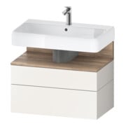 Duravit Meuble sous-lavabo Qatego 79x47x59 cm, blanc mat, 1 porte, 1 tiroir-1