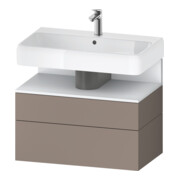 Duravit Meuble sous lavabo Qatego 79x47x59 cm, blanc mat, 1 porte, avec niche