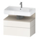 Duravit Meuble sous lavabo Qatego 79x47x59 cm, blanc mat, 1 porte, avec niche-1