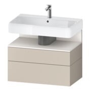 Duravit Meuble sous-lavabo Qatego 79x47x59 cm, blanc mat, 1 porte, avec niche