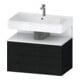 Duravit Meuble sous lavabo Qatego 79x47x59 cm, blanc mat, 1 porte, avec niches-1