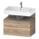 Duravit Meuble sous lavabo Qatego 79x47x59 cm, blanc mat, 1 porte, avec poignée B-1