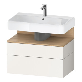 Duravit Meuble sous-lavabo Qatego 79x47x59 cm, blanc mat, 1 porte, avec poignée B