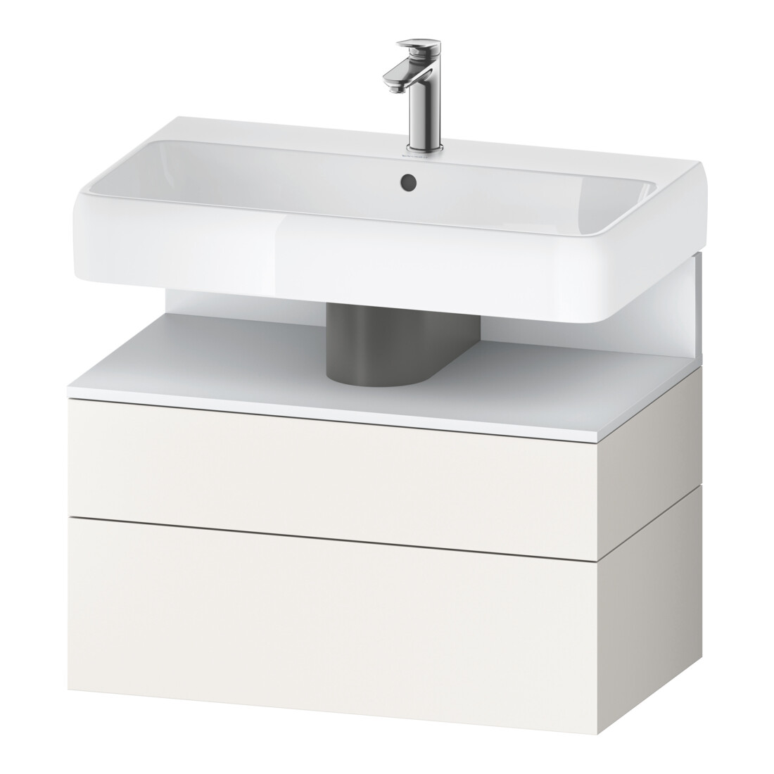 Duravit Meuble sous-lavabo Qatego 79x47x59 cm, blanc mat, 1 porte, niche