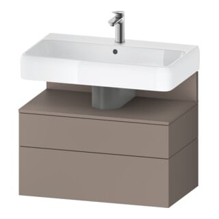 Duravit Meuble sous-lavabo Qatego 79x47x59 cm, blanc mat, 1 porte, niche incluse