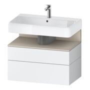 Duravit Meuble sous-lavabo Qatego 79x47x59 cm, blanc mat, 1 porte, niche intégrée-1