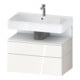Duravit Meuble sous-lavabo Qatego 79x47x59 cm, blanc mat/blanc brillant, 1 porte, 1 tiroir-1
