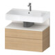 Duravit Meuble sous-lavabo Qatego 79x47x59 cm, blanc mat/éclairage LED, 1 tiroir, avec niches