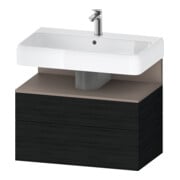 Duravit Meuble sous-lavabo Qatego 79x47x59 cm, blanc mat/éclat, 1 tiroir, avec niches-1