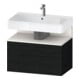 Duravit Meuble sous lavabo Qatego 79x47x59 cm, blanc mat/effet soie, 1 porte, 1 tiroir-1
