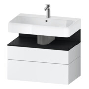Duravit Meuble sous-lavabo Qatego 79x47x59 cm, blanc mat/gris, 1 porte, 1 tiroir-1
