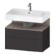 Duravit Meuble sous lavabo Qatego 79x47x59 cm, blanc mat/gris mat, 1 porte, avec poignée-1