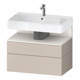 Duravit Meuble sous-lavabo Qatego 79x47x59 cm, blanc mat/ta mat, 1 porte, 1 tiroir