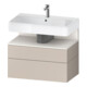 Duravit Meuble sous-lavabo Qatego 79x47x59 cm, blanc mat/ta mat, 1 porte, 1 tiroir-1