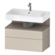 Duravit Meuble sous lavabo Qatego 79x47x59 cm, blanc mat/ta mat, 1 porte, avec poignée B-1