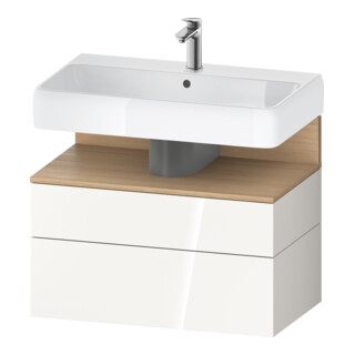 Duravit Meuble sous-lavabo Qatego 79x47x59 cm, blanc neige, 1 porte, 1 tiroir
