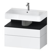 Duravit Meuble sous lavabo Qatego 79x47x59 cm, chêne sauvage/blanc mat, 1 porte, avec poignée