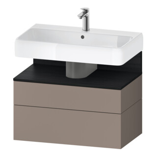 Duravit Meuble sous-lavabo Qatego 79x47x59 cm, E chêne/blanc mat, 1 porte, 1 tiroir