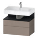 Duravit Meuble sous-lavabo Qatego 79x47x59 cm, E chêne/blanc mat, 1 porte, 1 tiroir-1