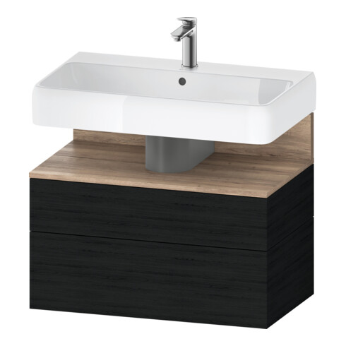 Duravit Meuble sous-lavabo Qatego 79x47x59 cm, E Ma/E s, 1 porte, avec niches