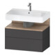 Duravit Meuble sous lavabo Qatego 79x47x59 cm, E Ma/Gris m, 1 porte, m B-1