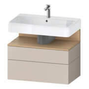 Duravit Meuble sous lavabo Qatego 79x47x59 cm, E na/tau m, 1 porte, 1 tiroir-1