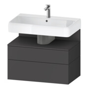 Duravit Meuble sous-lavabo Qatego 79x47x59 cm, gris, 1 tiroir, 1 coulissant-1