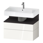 Duravit Meuble sous-lavabo Qatego 79x47x59 cm, gris/blanc, 1 porte, 1 tiroir-1