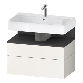 Duravit Meuble sous-lavabo Qatego 79x47x59 cm, gris/blanc, 1 porte, avec poignée