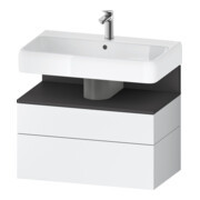Duravit Meuble sous lavabo Qatego 79x47x59 cm, gris m/blanc m, 1 porte, avec B