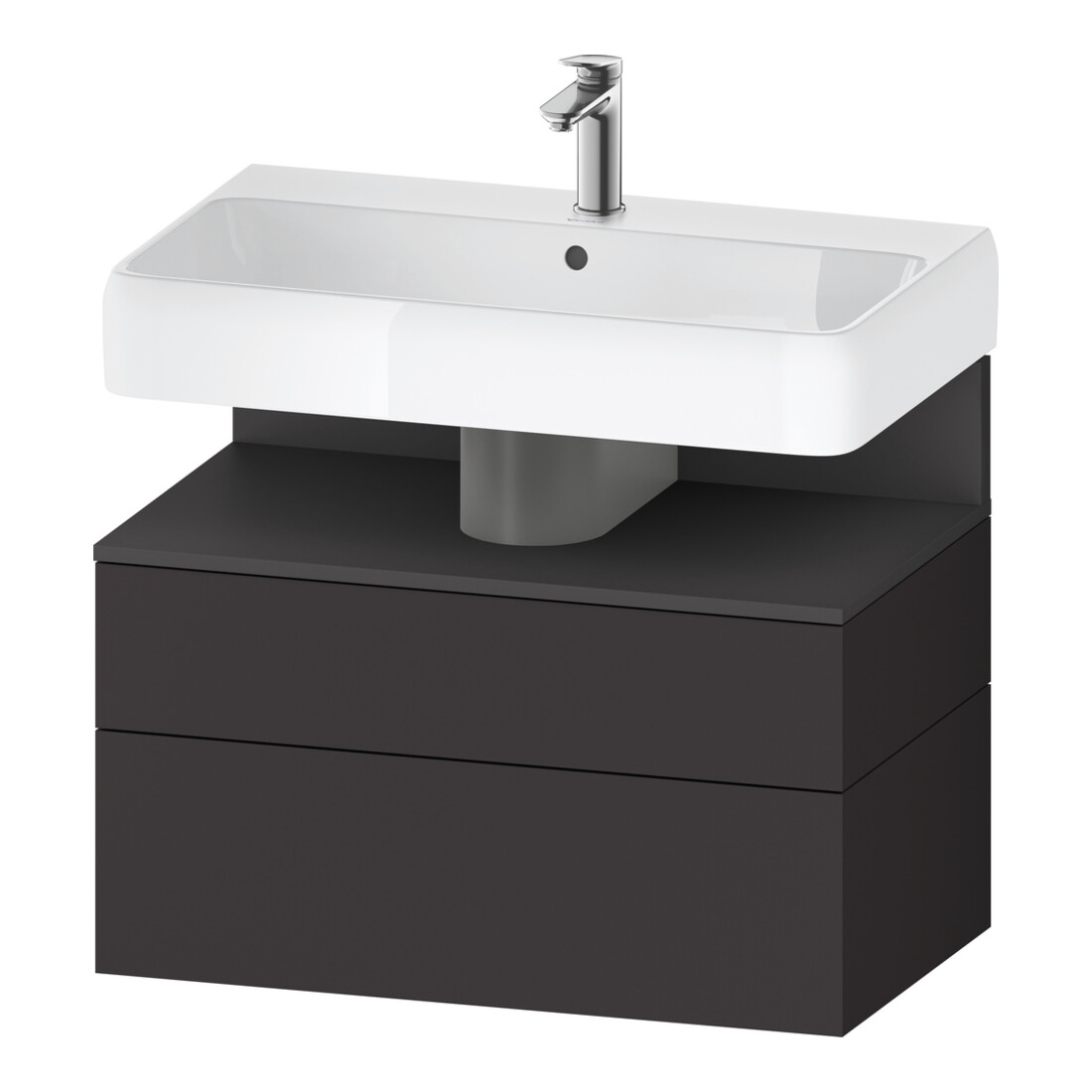 Duravit Meuble sous-lavabo Qatego 79x47x59 cm, gris m/Gr m, 1 porte, 1 tiroir