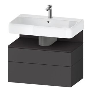 Duravit Meuble sous-lavabo Qatego 79x47x59 cm, gris m/Gr m, 1 porte, 1 tiroir