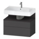 Duravit Meuble sous-lavabo Qatego 79x47x59 cm, gris m/Gr m, 1 porte, avec B-1